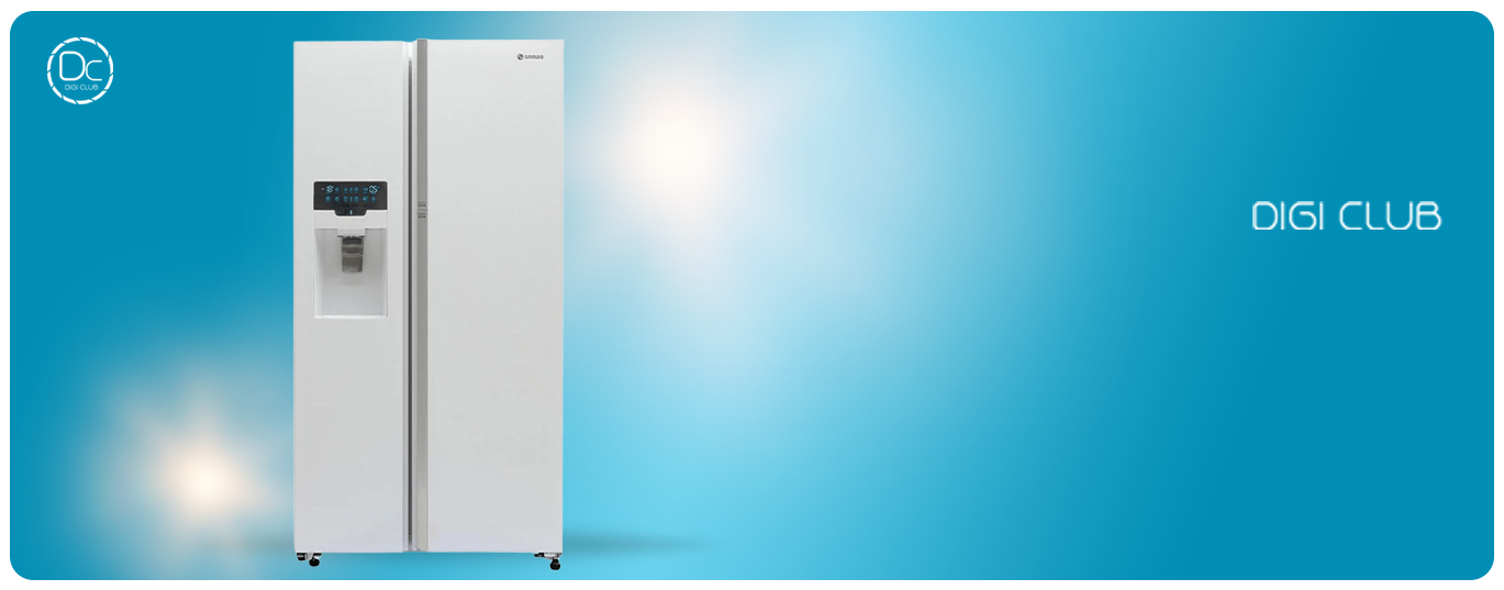 یخچال فریزر ساید بای ساید اسنوا مدل ARS3Di-L300-W سفید متالیک سری فارنیا