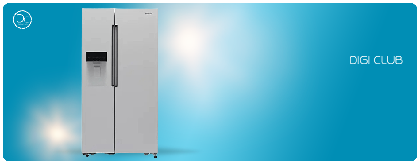 یخچال فریزر ساید بای ساید اسنوا مدل S1Di-S100-W سفید متالیک