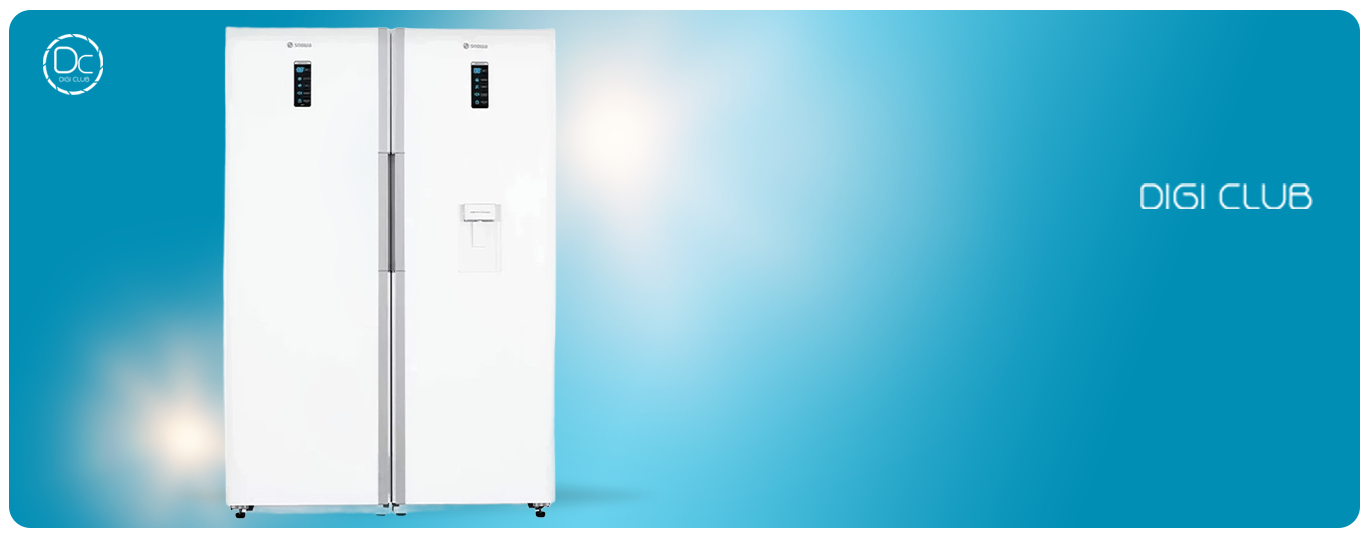 یخچال فریزر دوقلو اسنوا مدل SRDi-SFDi-M210-GW سفید متالیک (سری هایپر / ژیوان)